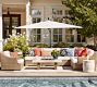 Huntington Wicker 6-Piece Slope Arm Outdoor Sectional (128")