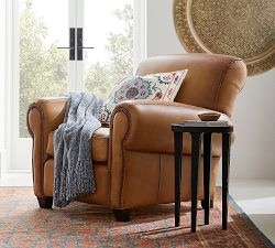 Manhattan Roll Arm Leather Chair