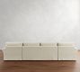 PB Comfort Modern Roll Arm Slipcovered Double Chaise Sectional (135"-170")