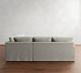 PB Comfort Modern Square Arm Slipcovered 3-Piece L-Shaped Sectional (106")