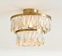 Solene Glass Round Flush Mount (14")