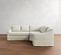 York Slope Arm Slipcovered 3-Piece Wedge Sectional (102")
