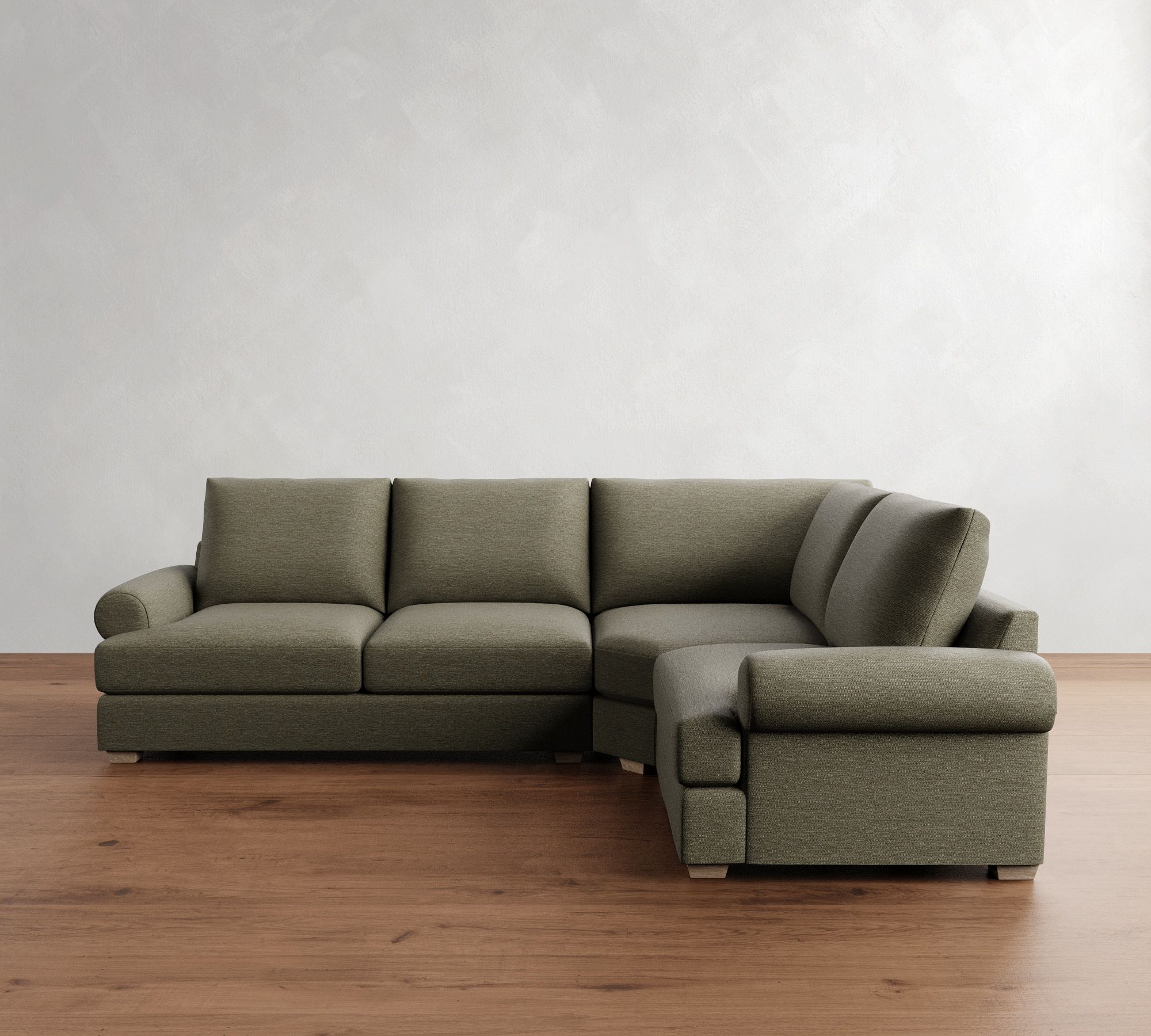 Canyon Roll Arm 3-Piece Wedge Sectional (129")