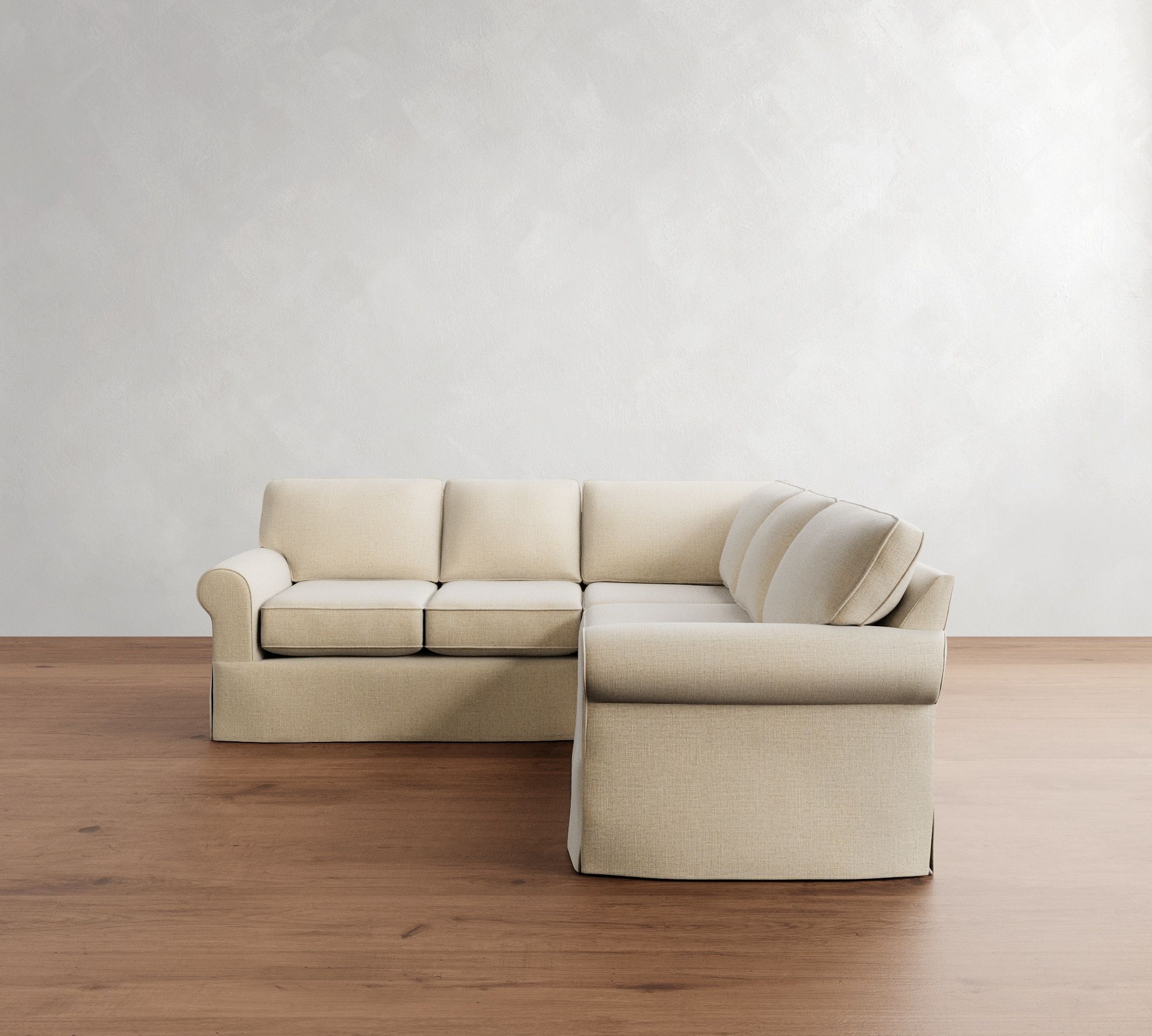 Buchanan Roll Arm Slipcovered 3-Piece L-Shaped Sectional (95") - thumbnail 7