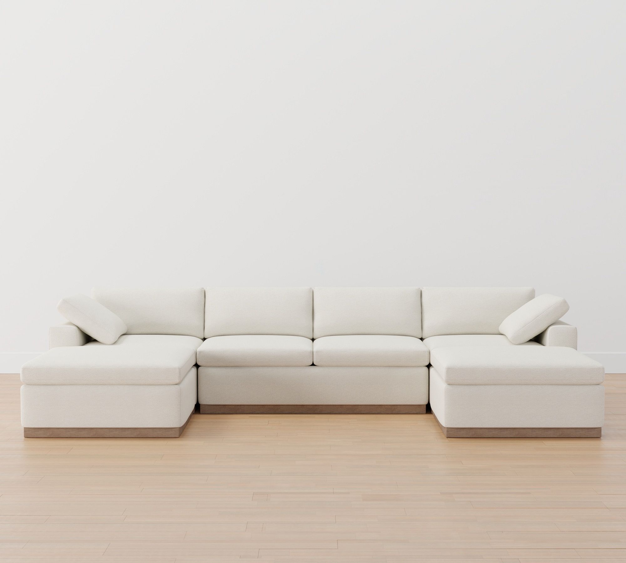 Dream Wood Base Modular 5-Piece Double Chaise Sectional (154") - thumbnail 7