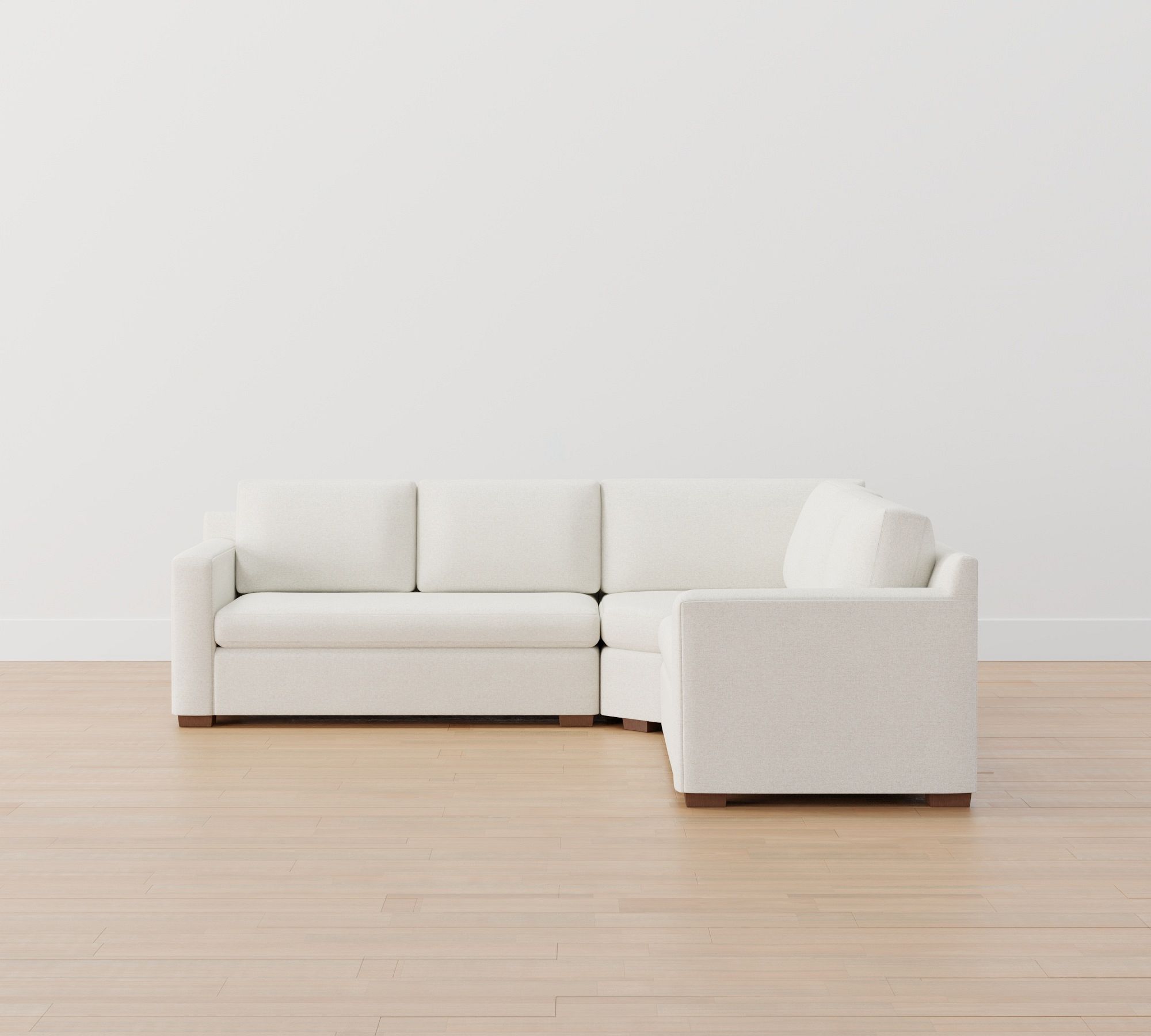 Shasta Square Arm 3-Piece L-Shaped Wedge Sectional (105"&ndash;110") - thumbnail 2