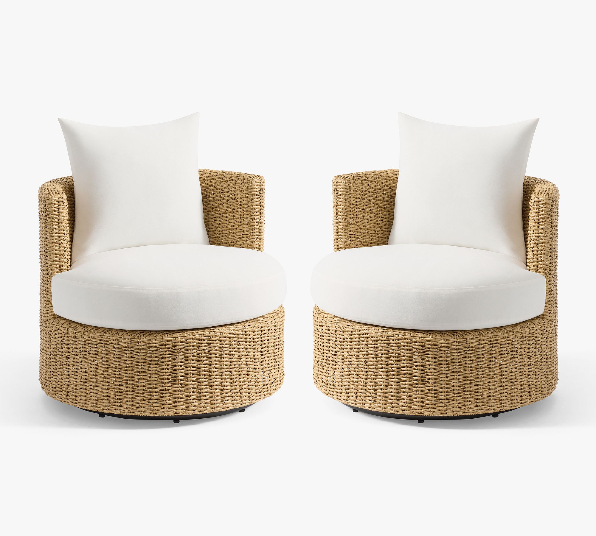 Kostas Wicker Petite Swivel Outdoor Papasan