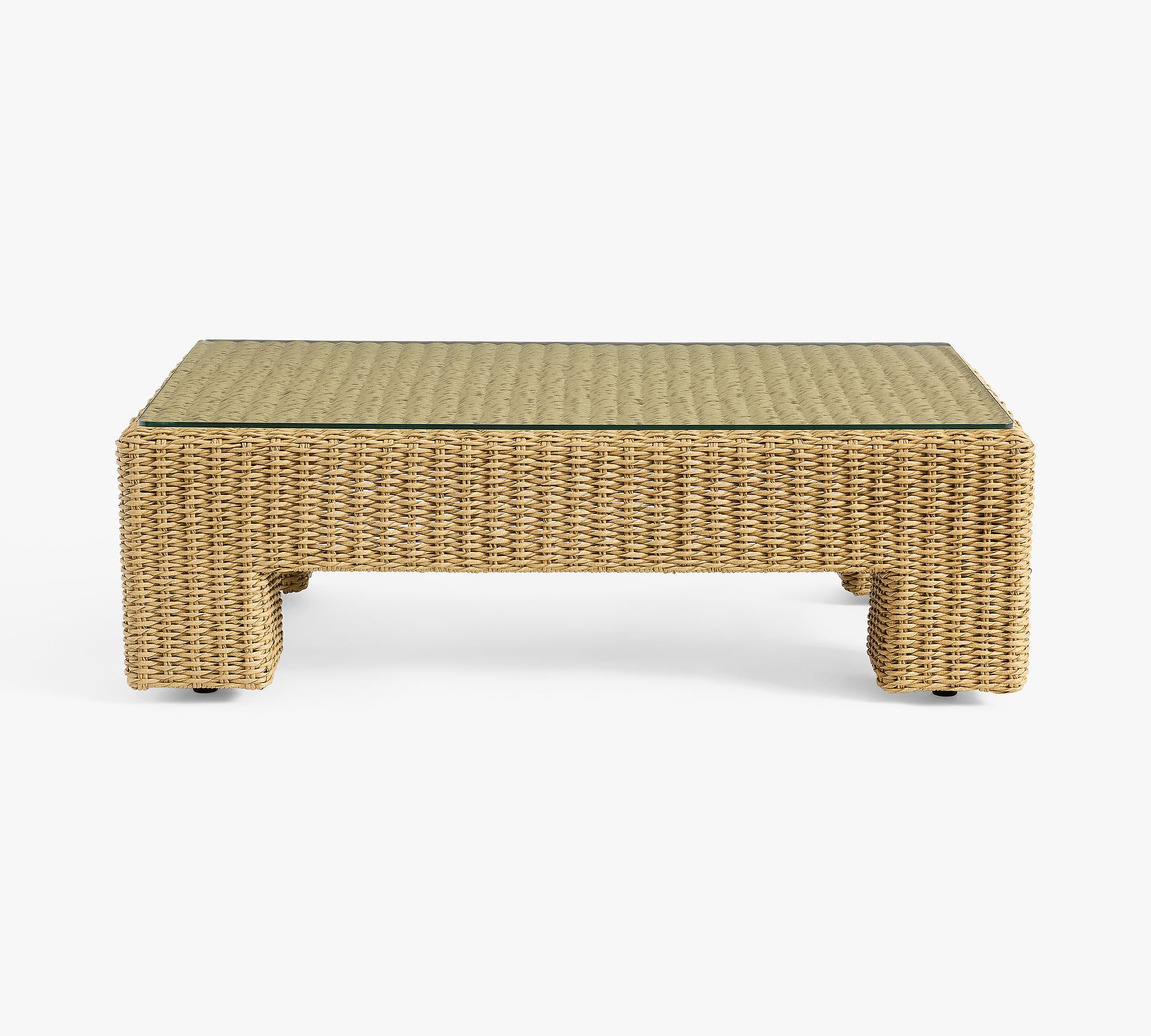 Kostas Wicker Rectangular Outdoor Coffee Table (50")