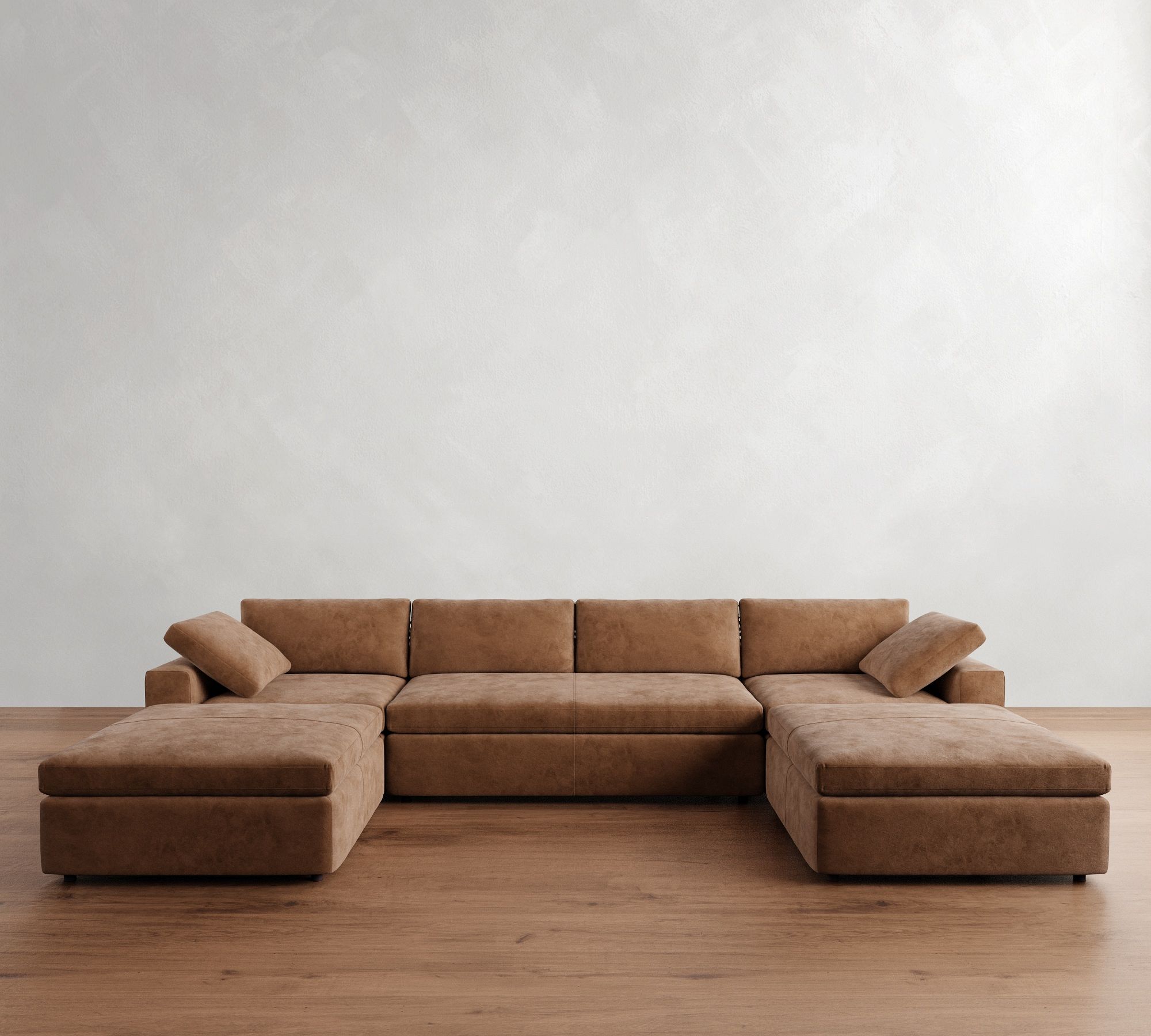 Dream Leather Modular Double Chaise Sectional (155") - thumbnail 7