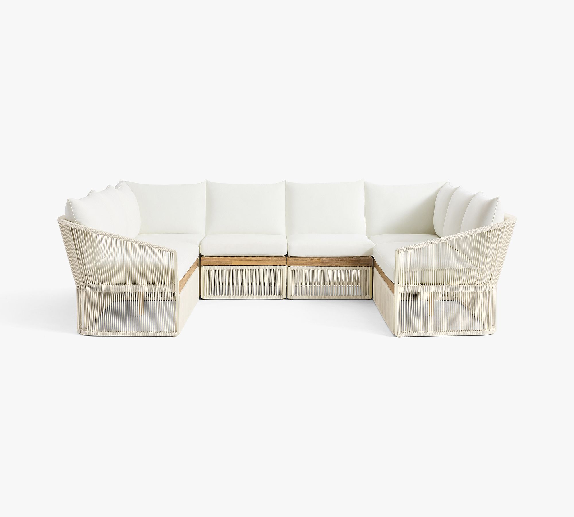Lakewood Rope 6-Piece U-Shaped Outdoor Sectional (133")