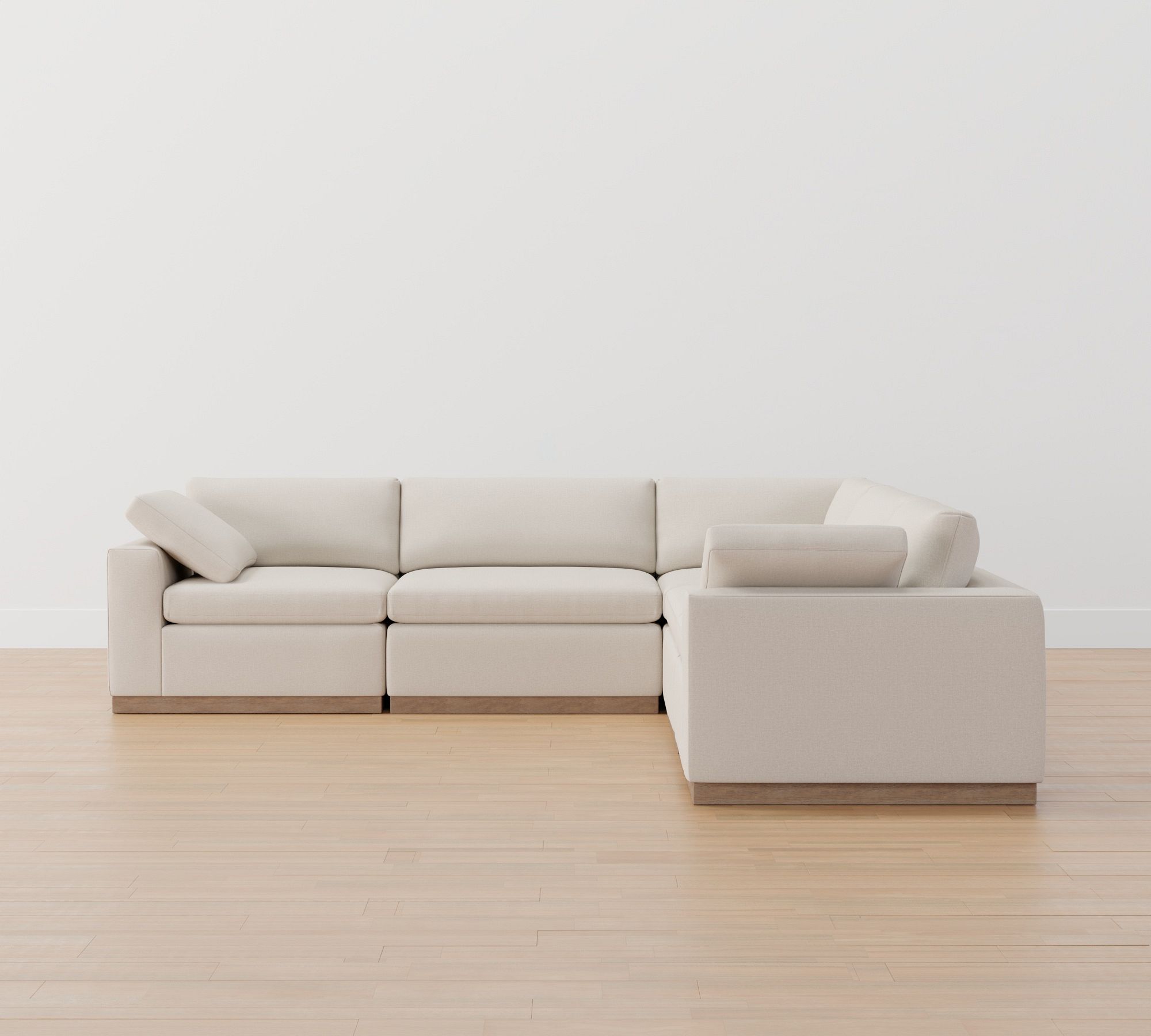 Dream Wood Base Modular L-Shaped Sectional (129") - thumbnail 8