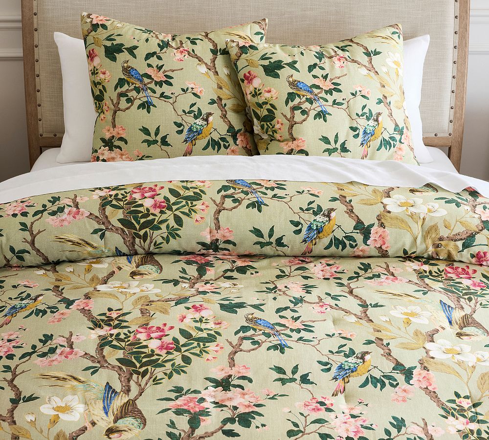 Nola Songbird Comforter - Green, Full/Queen