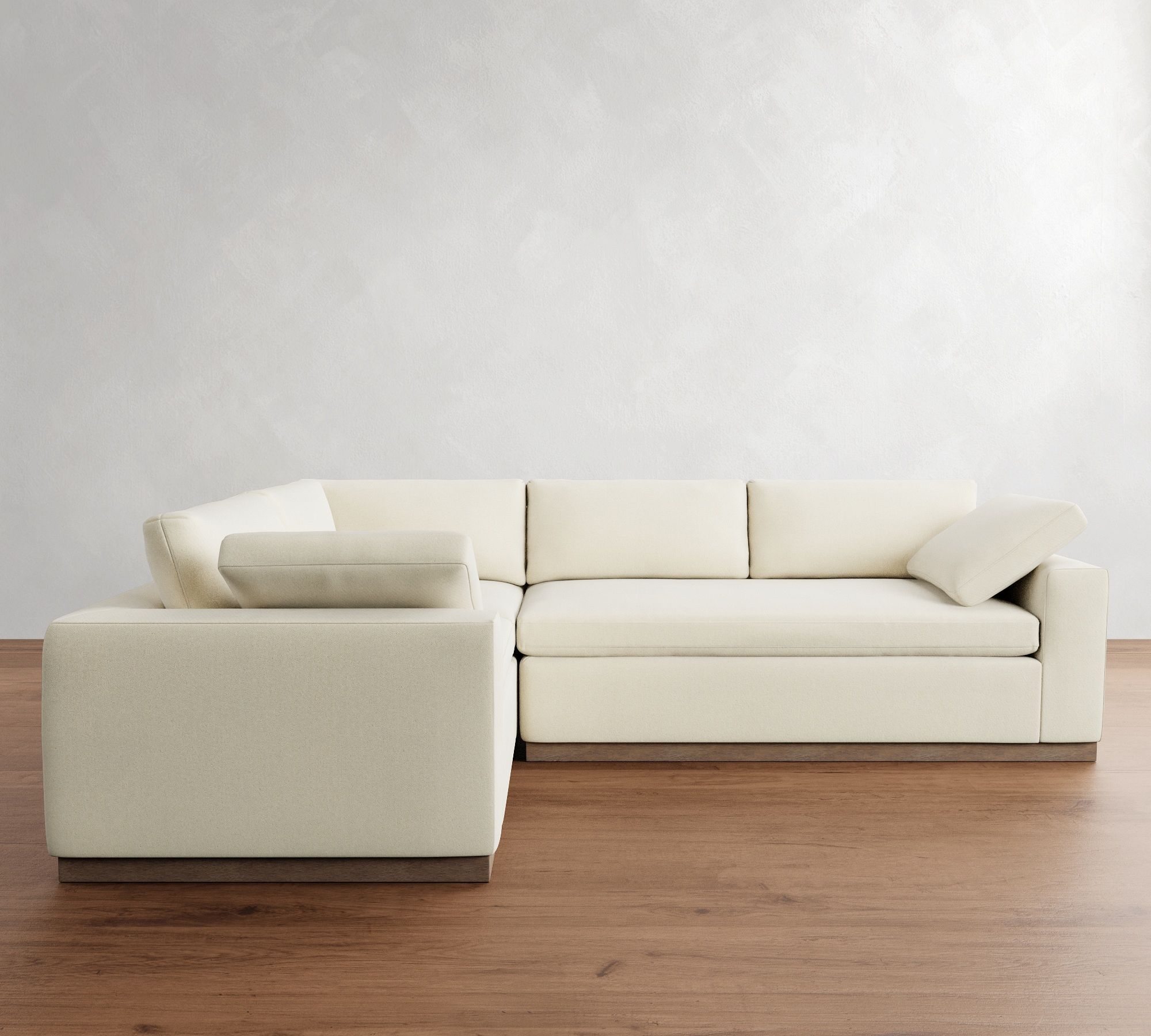 Dream Wood Base 3-Piece Sectional (120")