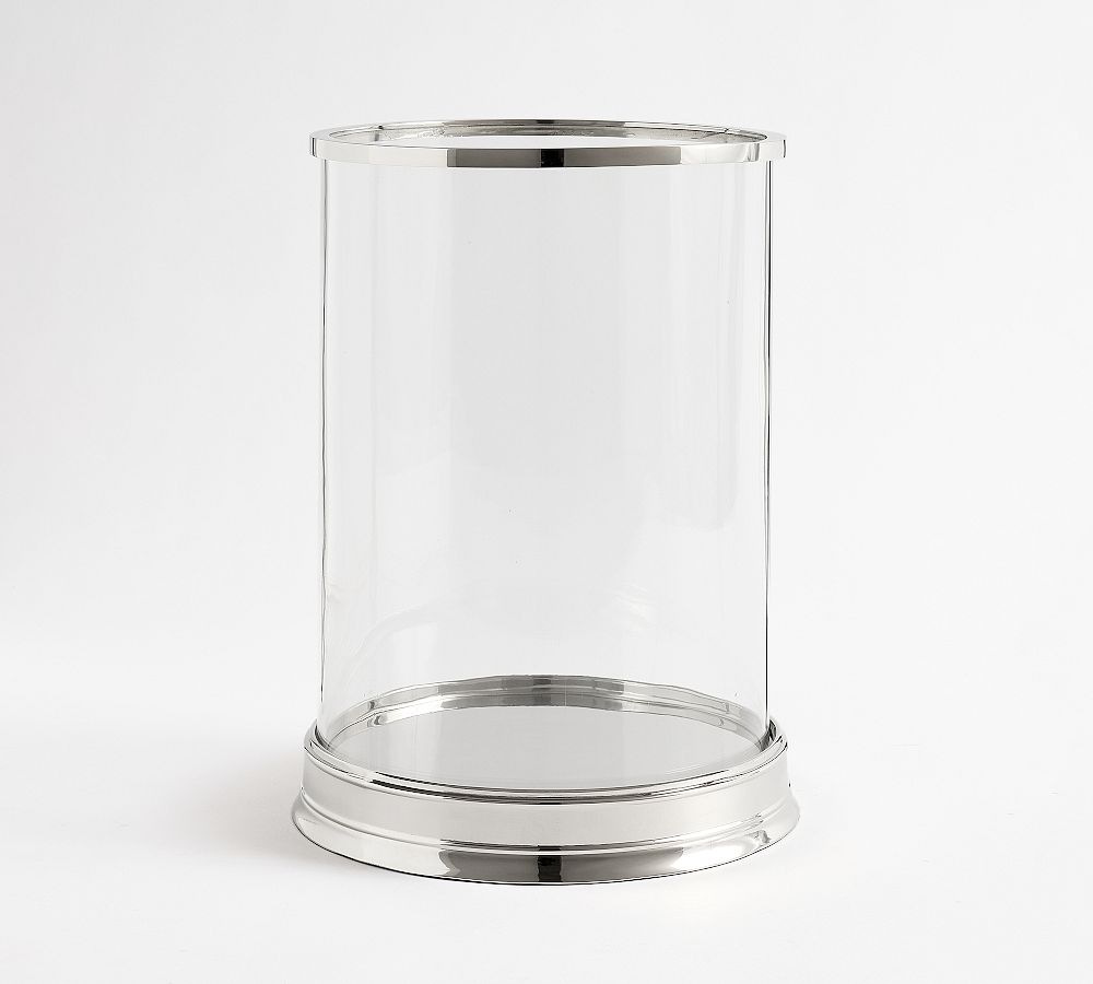 Daphne Hurricane Candle Holder - Nickel, Large