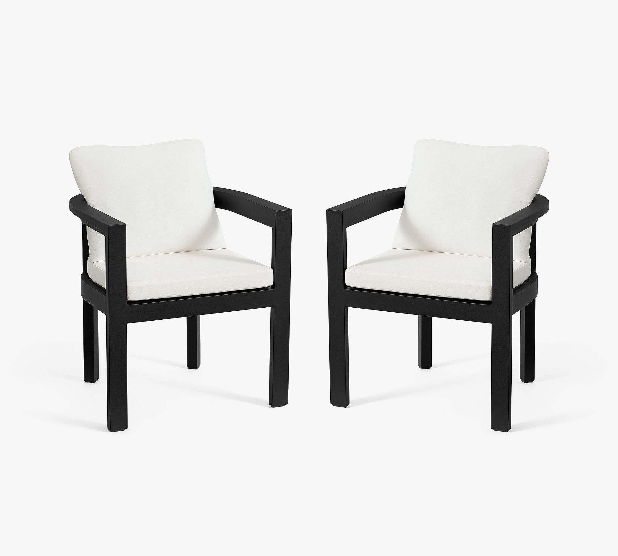 Malibu Metal Curved Outdoor Dining Armchair