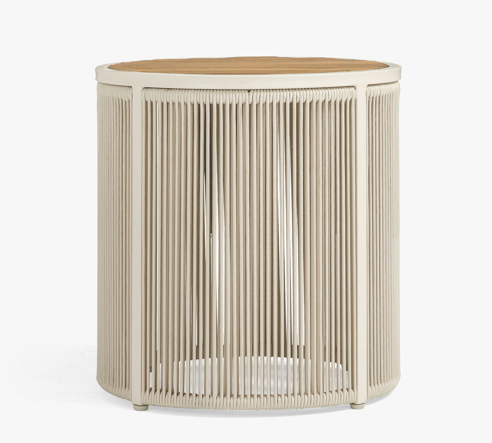 Lakewood Rope Round Outdoor Side Table (18")