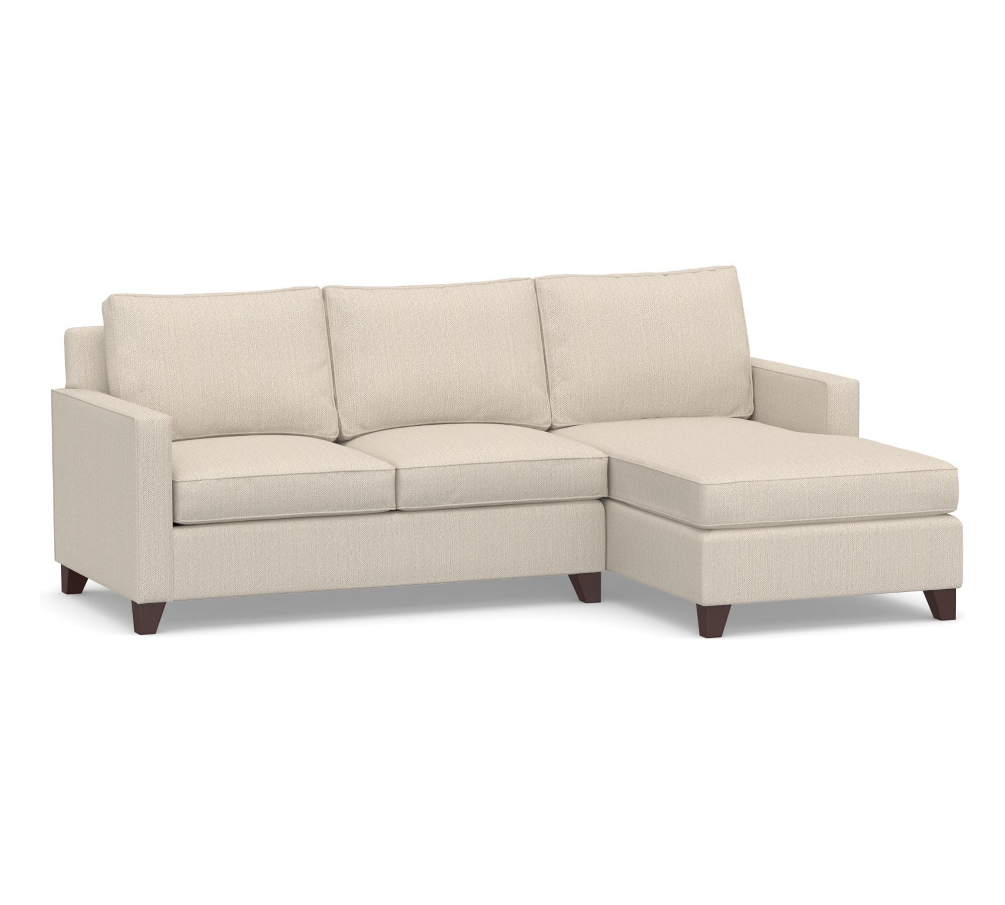 Cameron Square Arm Chaise Sectional (99")