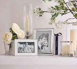 Personalized Silver-Plated Grosgrain Ribbon Mat Frames