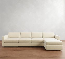 Carmel Slim Arm Modular Chaise Sectional (107"&ndash;139")