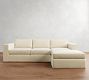 Carmel Square Arm Slipcovered Modular Chaise Sectional (113"&ndash;144")