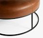 Millie Leather Round Ottoman (36")