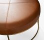 Millie Leather Round Ottoman (36")