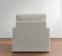 PB Comfort Modern Square Arm Slipcovered Swivel Chair