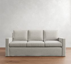 Cameron Modern Square Arm Slipcovered Side Sleeper Sofa (91")