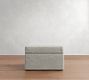 Cameron Modern Square Arm Slipcovered Storage Ottoman