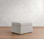 Cameron Modern Square Arm Slipcovered Storage Ottoman