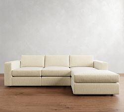 Carmel Square Arm Modular Chaise Sectional (113"&ndash;144")