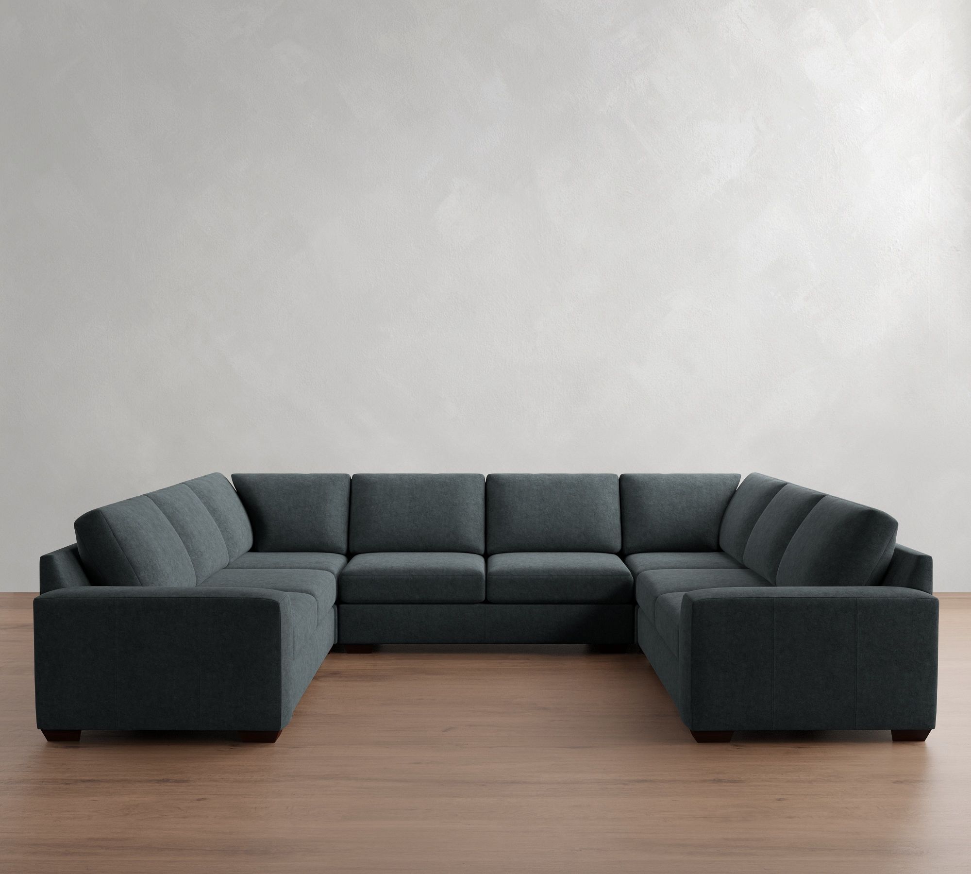 Big Sur Square Arm Leather U-Shaped Sectional (147"&ndash;179) - thumbnail 7