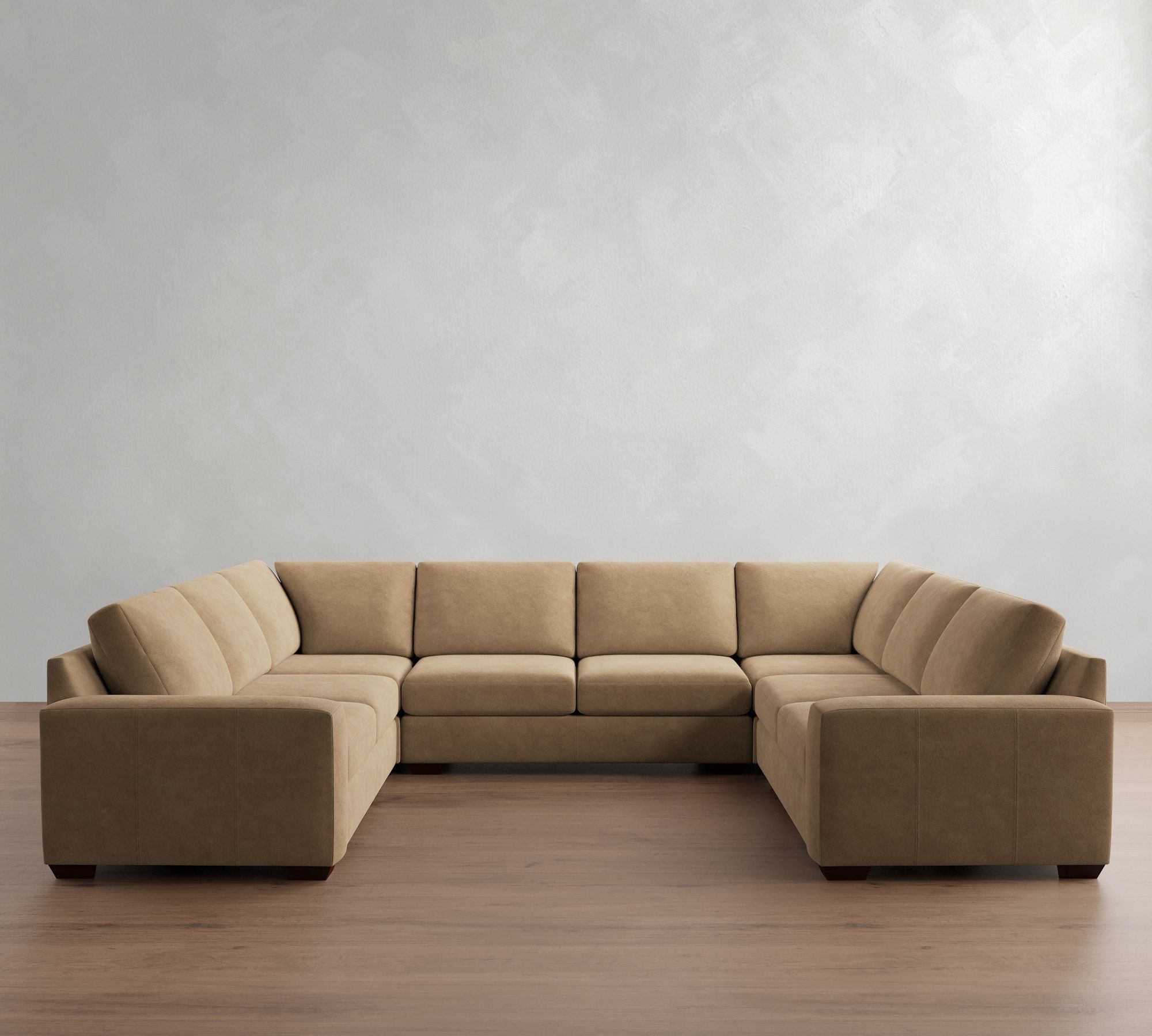 Big Sur Square Arm Leather U-Shaped Sectional (147"&ndash;179) - thumbnail 9