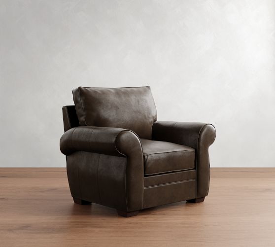 Pearce Roll Arm Leather Recliner by Pottery Barn