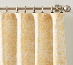 Open Box: Sorrel Toile Blackout Curtain, 50"W x 84"L - Gold