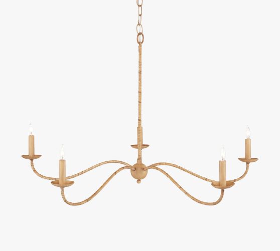Samson Rattan Chandelier (34") by Pottery Barn