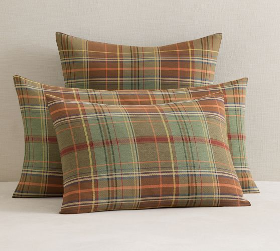 Woodrow Plaid Duvet Cover | Pottery Barn Pottery Barn Wrangler Plaid Duvet Cover Full/Queen Organic Cotton Button Closure main image 1