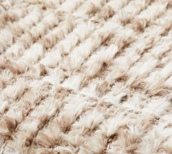 Faux Fur Woven Fringe Throw