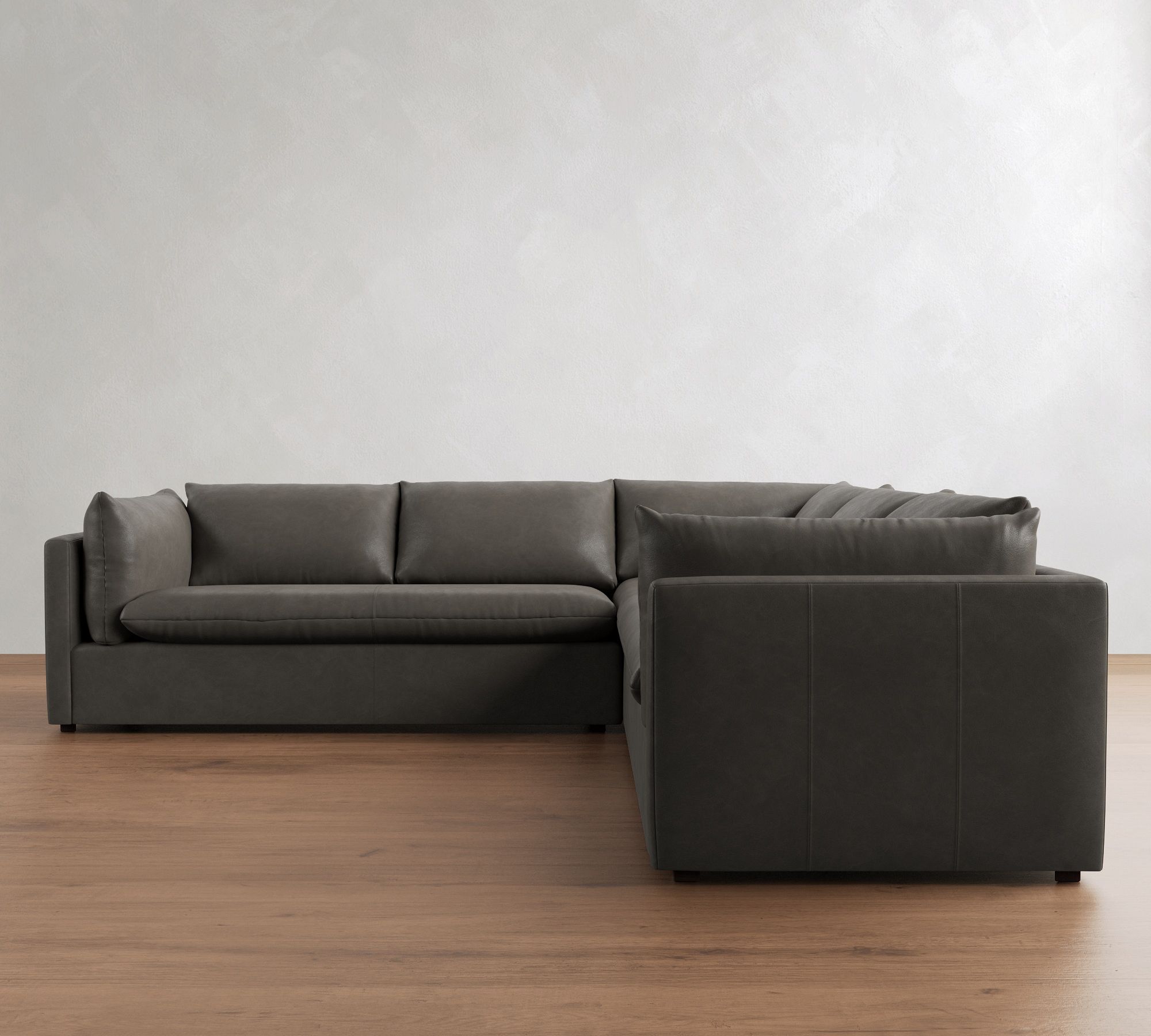 Palmetto Leather 2-Piece L-Shaped Sectional (117") - thumbnail 9