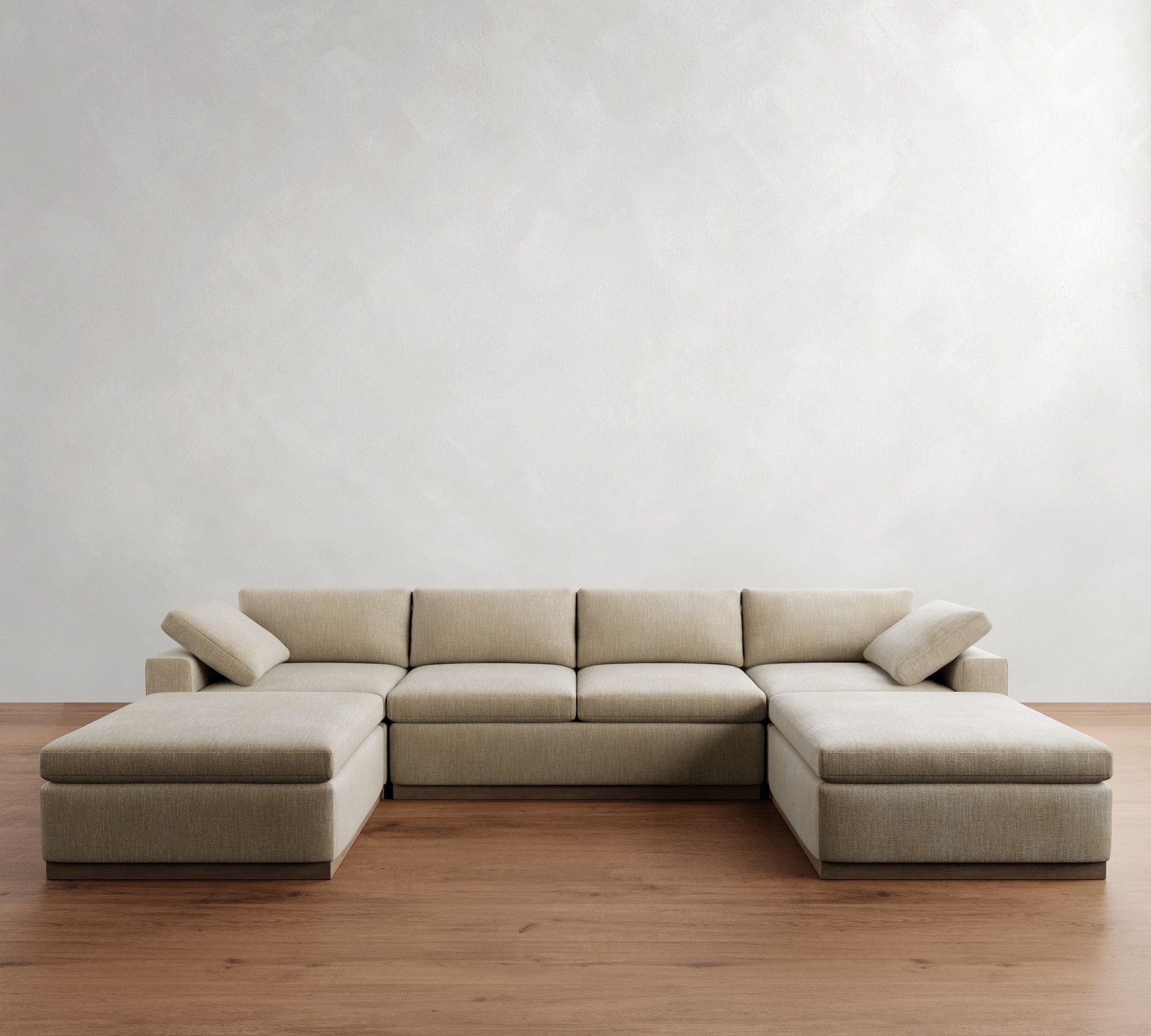 Dream Wood Base Modular 5-Piece Double Chaise Sectional (154") - thumbnail 4