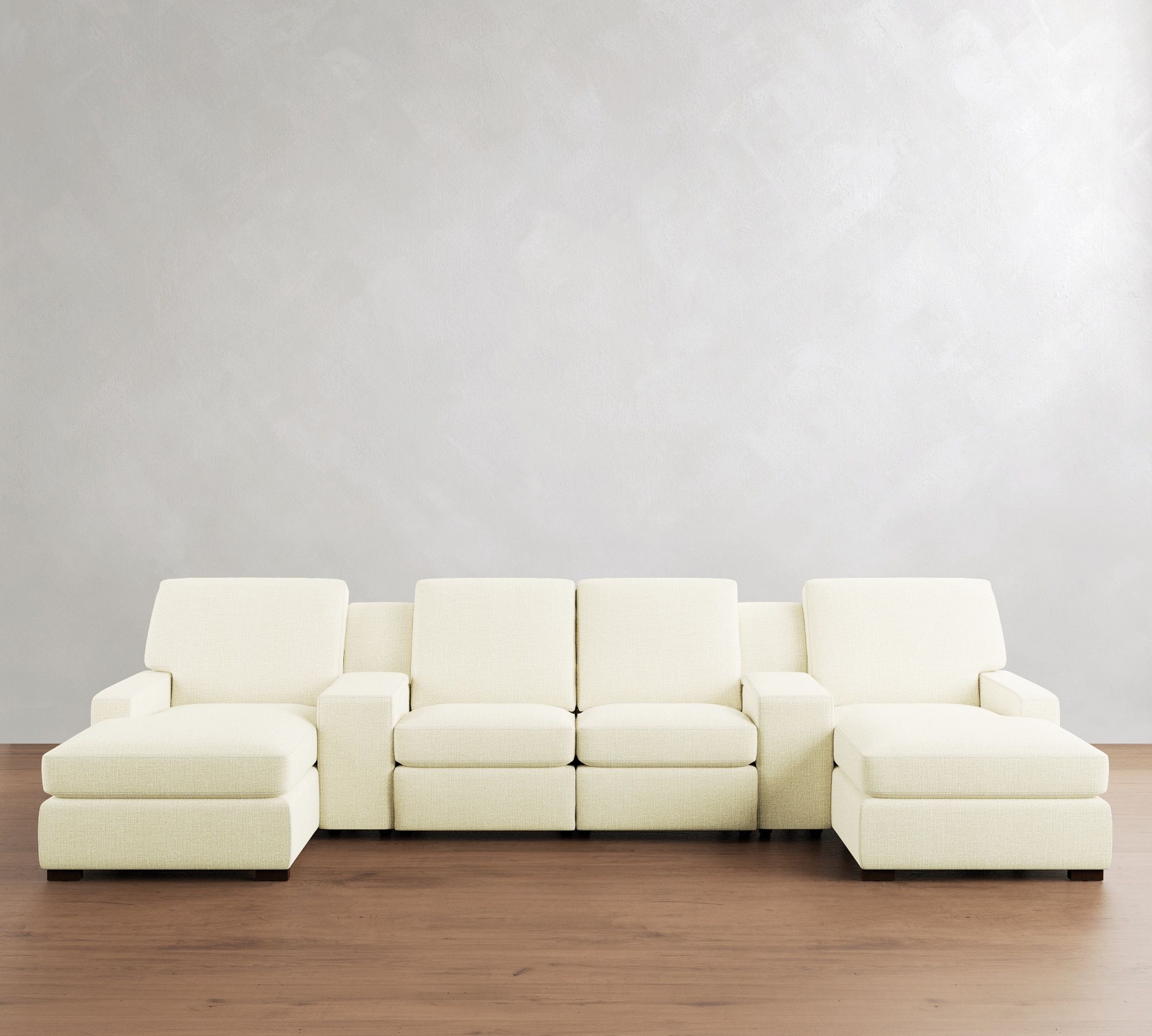 Turner Square Arm Power Reclining Double Chaise Sectional (135"&ndash;160") - thumbnail 7