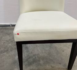 Open Box: Layton Grand Leather Dining Chair - Signature Chalk, Mahogany