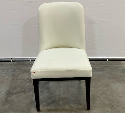 Open Box: Layton Grand Leather Dining Chair - Signature Chalk, Mahogany