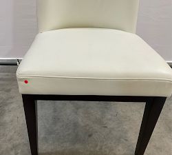 Open Box: Layton Grand Leather Dining Chair - Signature Chalk, Mahogany