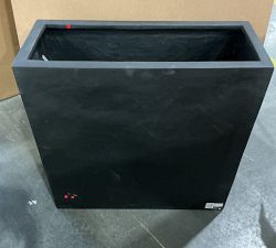 Open Box: Mission Square Handmade Outdoor Planter, Tall Box (31.5"W x 31.5"H) - Black