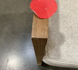 Open Box: Modern Farmhouse Upholstered Dining Armchair - Performance Boucle Oatmeal, Fog