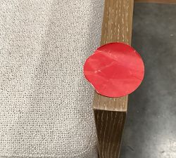 Open Box: Modern Farmhouse Upholstered Dining Armchair - Performance Boucle Oatmeal, Fog