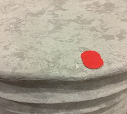 Open Box: Naples Terracotta Round Outdoor Accent Table (13") - Gray
