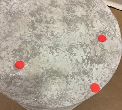 Open Box: Naples Terracotta Round Outdoor Accent Table (13") - Gray