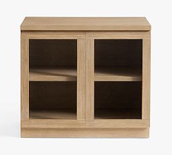 Open Box: Pacific Double Glass Door Cabinet (34") - Fog